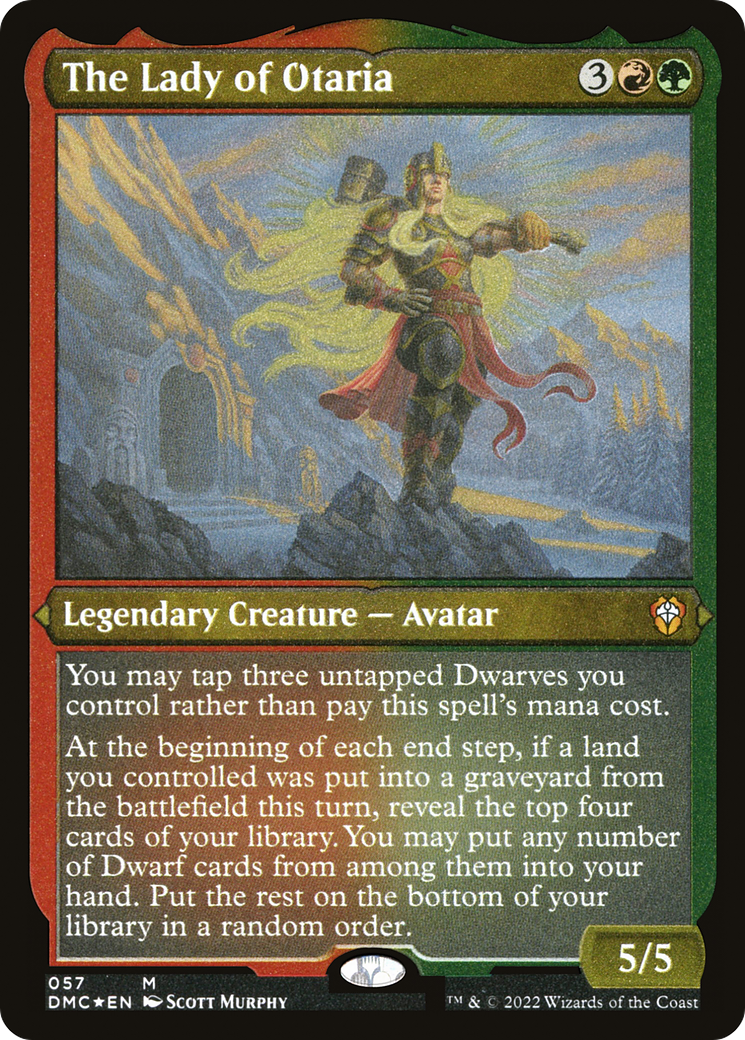 The Lady of Otaria (DMC-057) - Dominaria United Commander Etched Foil