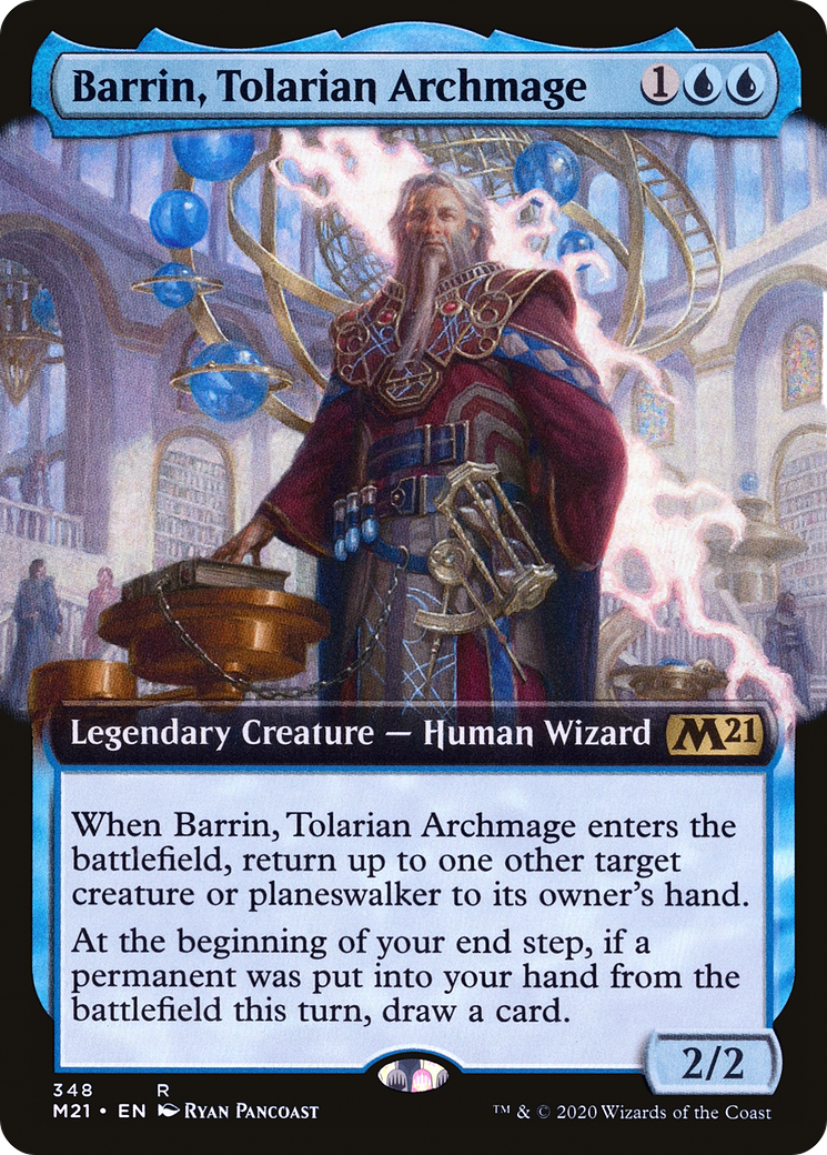 Barrin, Tolarian Archmage (M21-348) - Core Set 2021: (Extended Art) Foil