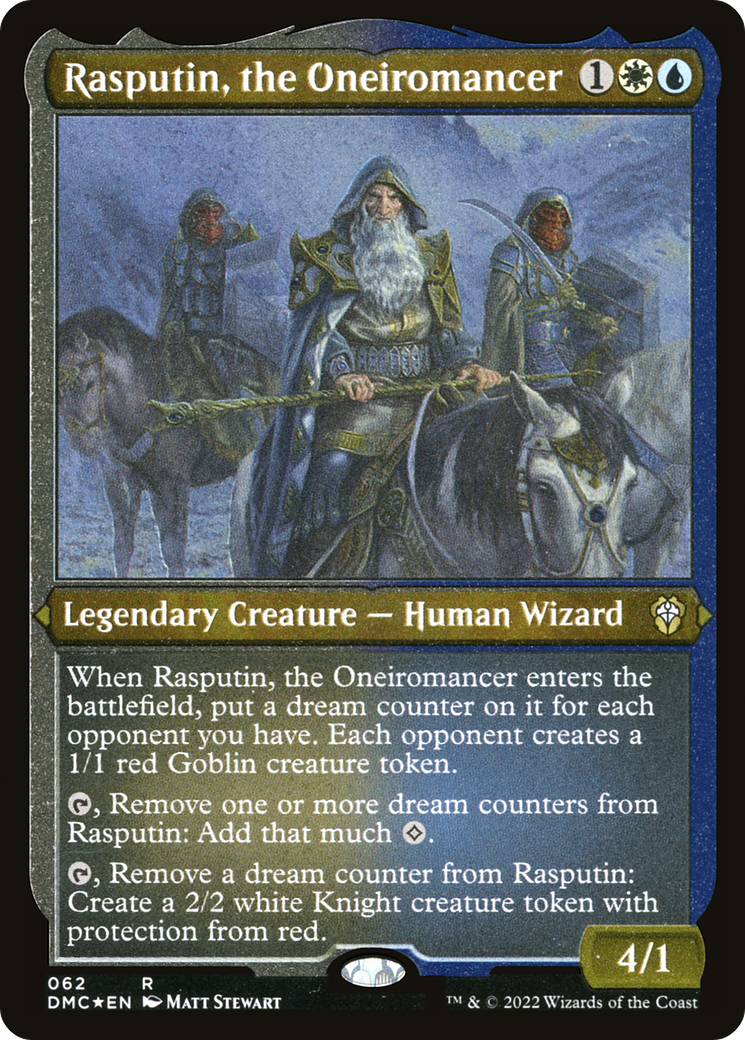 Rasputin, the Oneiromancer (DMC-062) - Dominaria United Commander Etched Foil