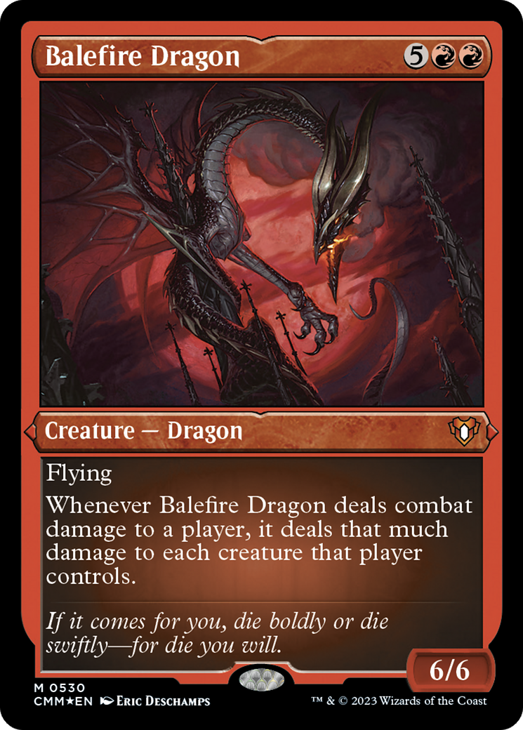 Balefire Dragon (CMM-530) - Commander Masters Etched Foil