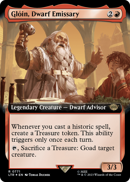 Gloin, Dwarf Emissary (Extended Art) (Surge Foil) (LTR-771) - The Lord of the Rings: Tales of Middle-earth: (Extended Art) Foil