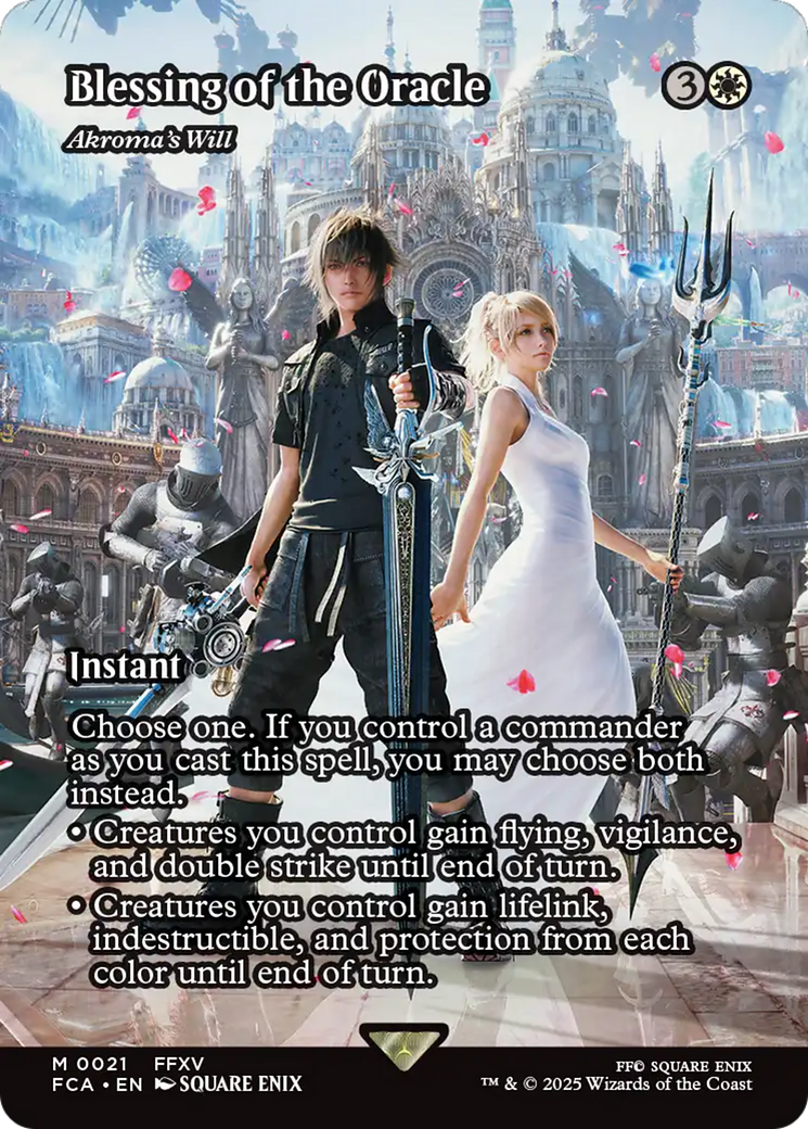 Blessing of the Oracle - Akroma's Will (Showcase) (FCA-021) - FINAL FANTASY: Through the Ages / Blessing of the Oracle (Borderless) Foil