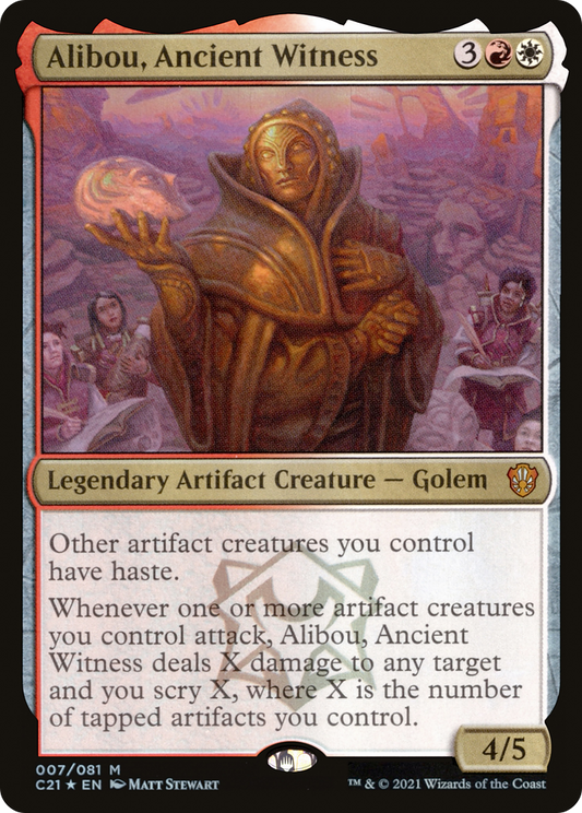 Alibou, Ancient Witness (C21-007) - Commander 2021 Foil