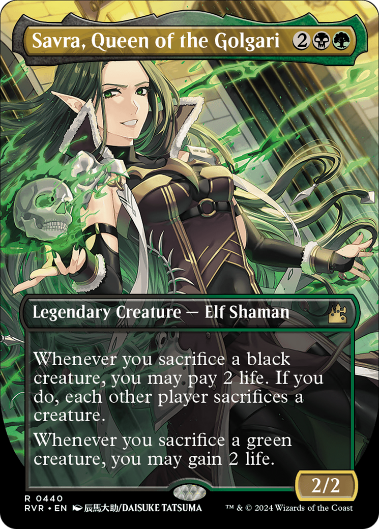 Savra, Queen of the Golgari (Anime Borderless) (RVR-440) - Ravnica Remastered (Borderless)