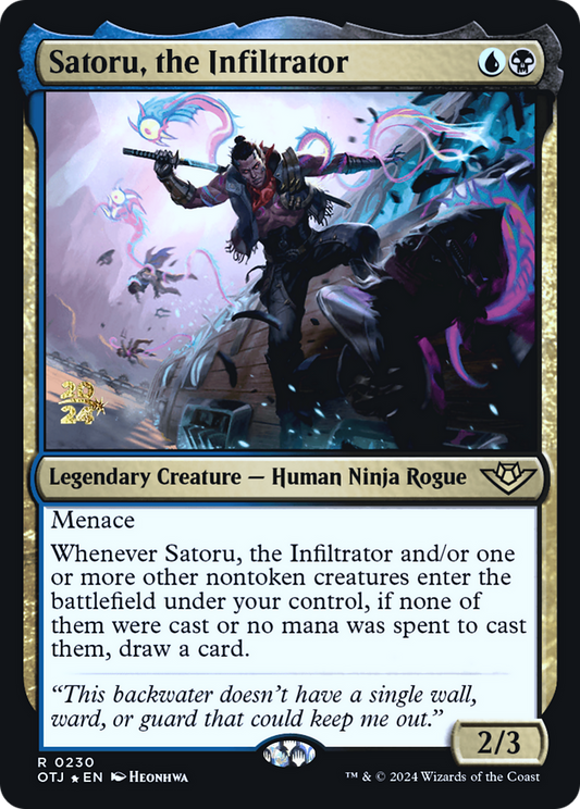 Satoru, the Infiltrator (POTJ-230S) - Outlaws of Thunder Junction Promos Foil