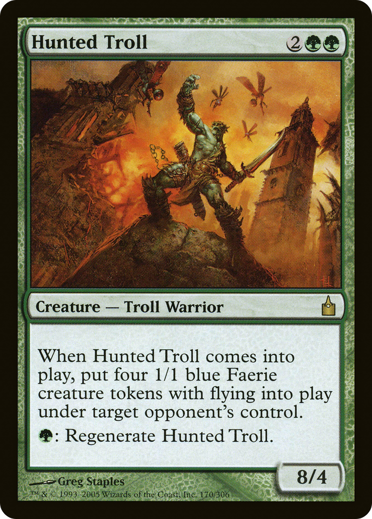Hunted Troll  (RAV-170) - Ravnica: City of Guilds Foil