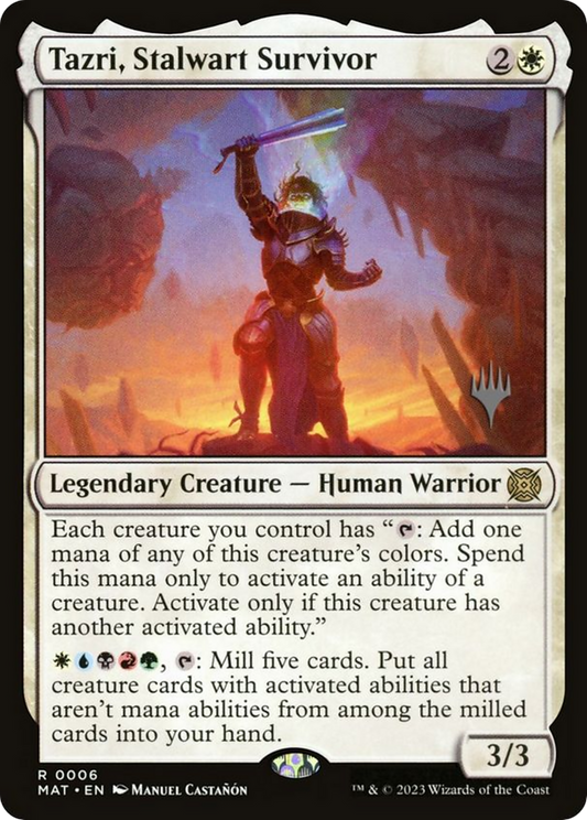 Tazri, Stalwart Survivor (PMAT-06P) - March of the Machine: The Aftermath Promos Foil