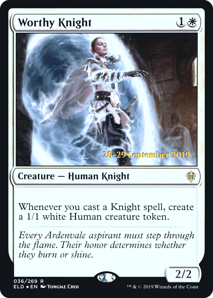 Worthy Knight (PELD-36S) - Throne of Eldraine Promos Foil