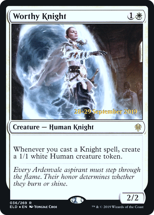 Worthy Knight (PELD-36S) - Throne of Eldraine Promos Foil