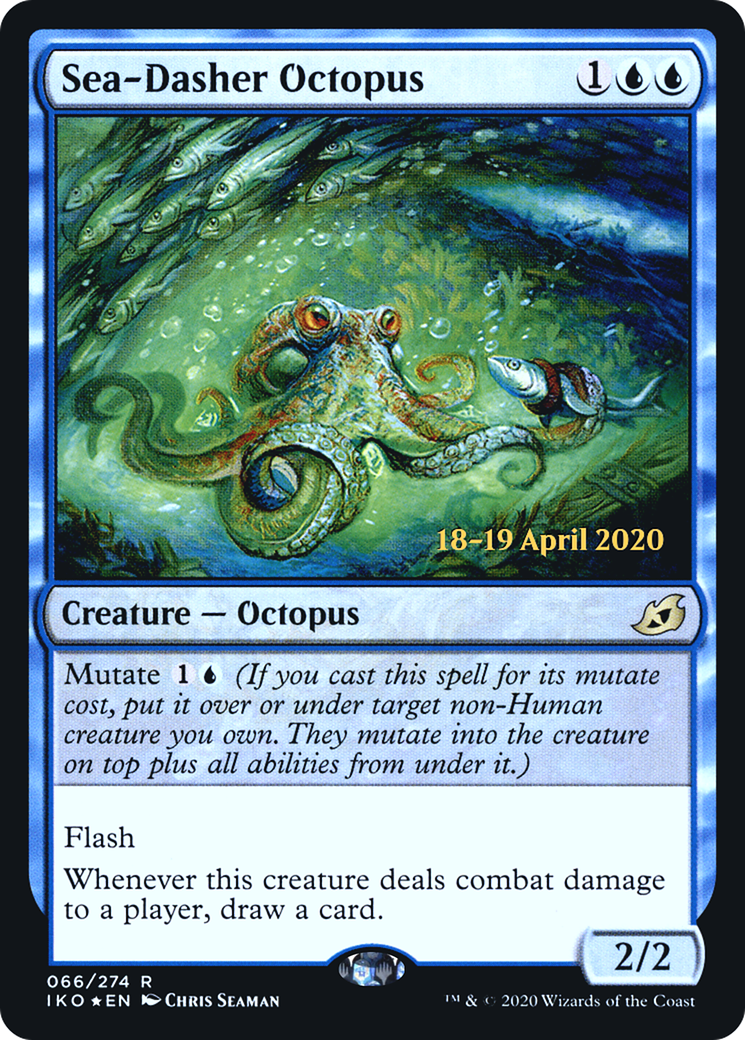 Sea-Dasher Octopus (PRE-66S) - Ikoria: Lair of Behemoths Promos (Prerelease) Foil