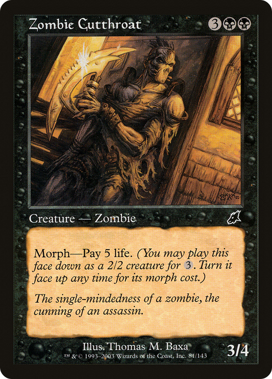 Zombie Cutthroat (SCG-081) - Scourge Foil