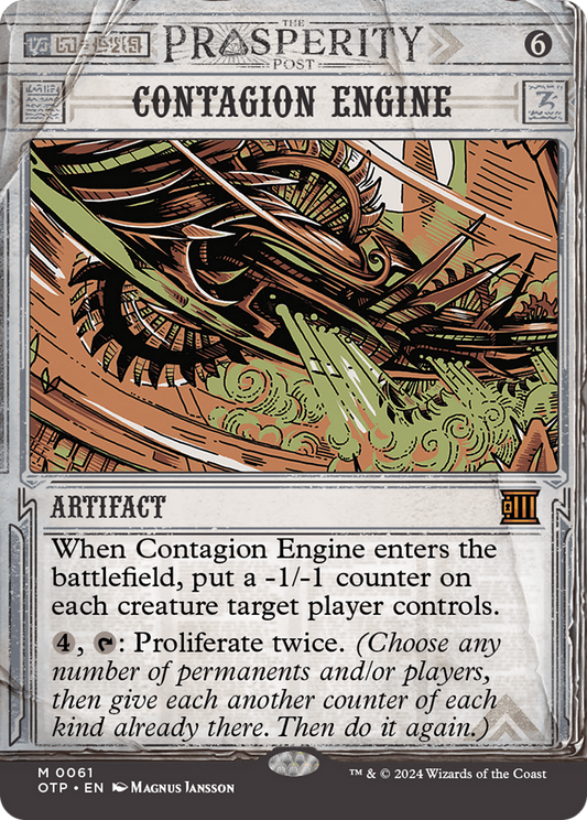 Contagion Engine  (Borderless)(OTP-061) - Breaking News: (Showcase) Foil