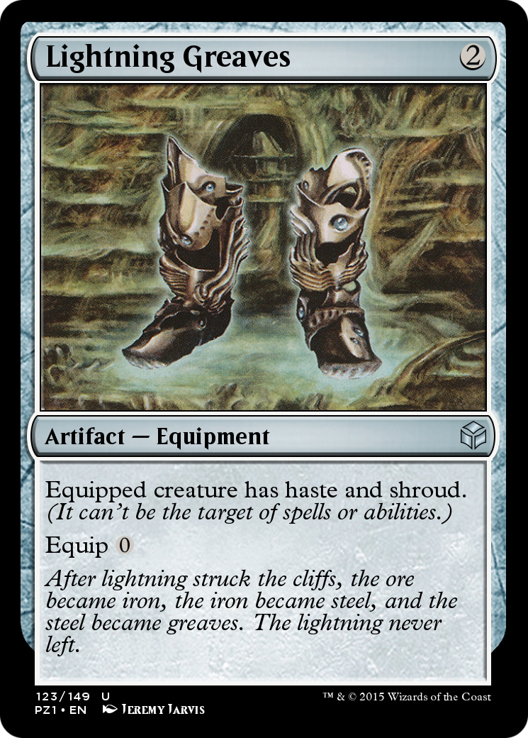 Lightning Greaves (PZ1-123) - Legendary Cube Prize Pack Foil