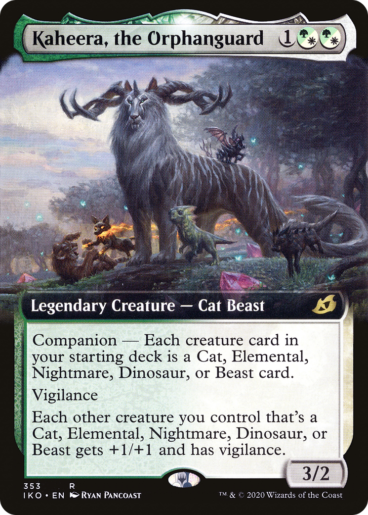 Kaheera, the Orphanguard (IKO-353) - Ikoria: Lair of Behemoths: (companion, Extended Art) Foil