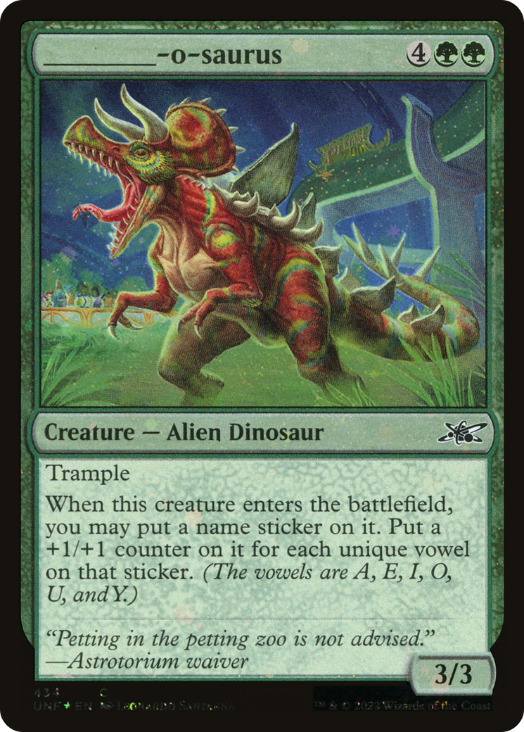 _____-o-saurus (UNF-434) - Unfinity Foil