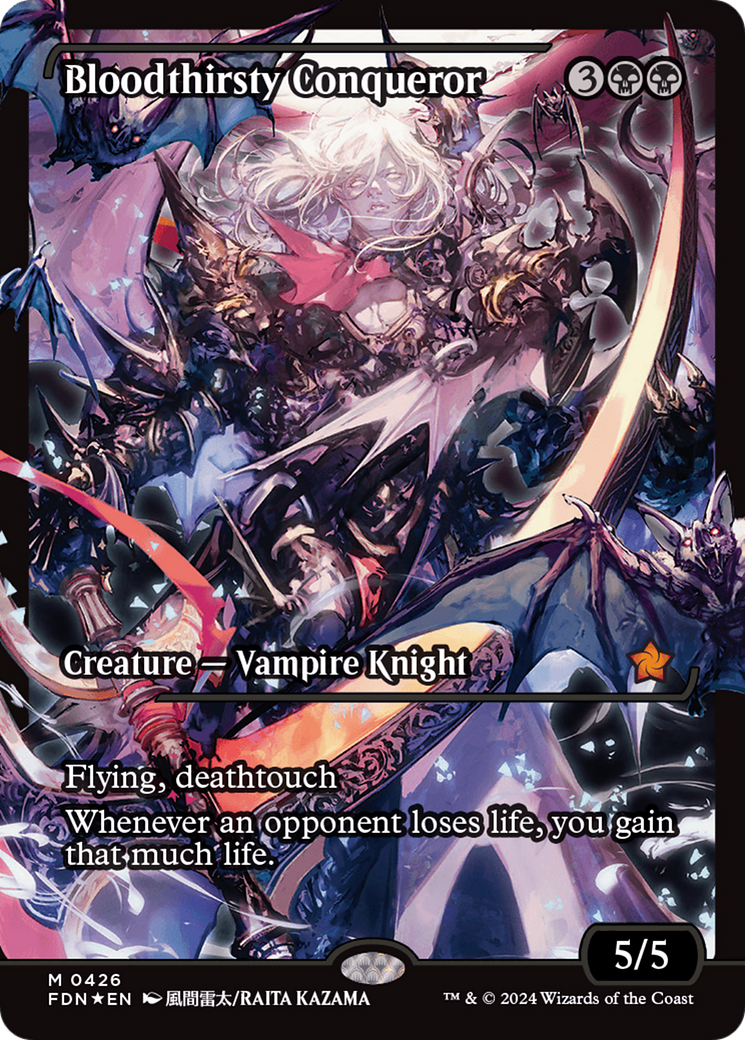 Bloodthirsty Conqueror (Showcase) (FDN-426) - Foundations: (Showcase) Foil