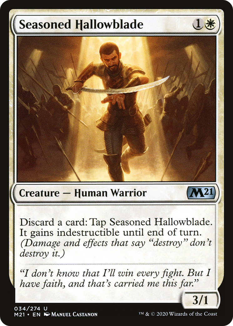 Seasoned Hallowblade (M21-034) - Core Set 2021 Foil