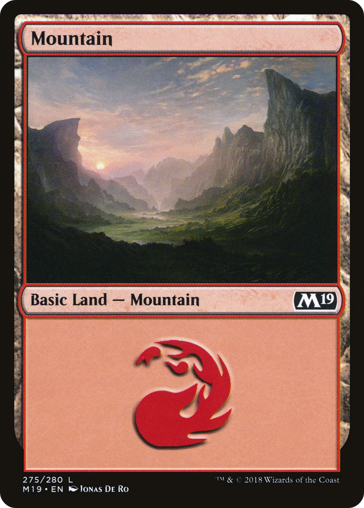 Mountain (M19-275) - Core Set 2019 Foil