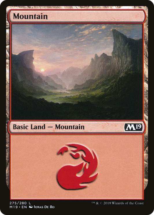 Mountain (M19-275) - Core Set 2019 Foil