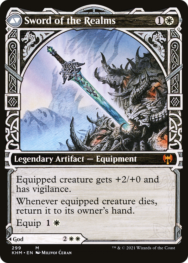 Halvar, God of Battle // Sword of the Realms (KHM-299) - Kaldheim: (Showcase) Foil