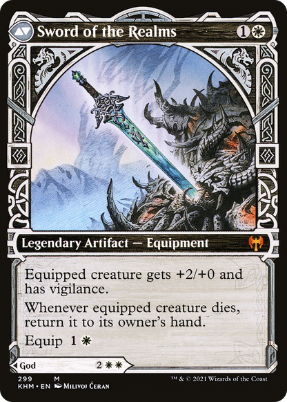 Halvar, God of Battle // Sword of the Realms (KHM-299) - Kaldheim: (Showcase) Foil