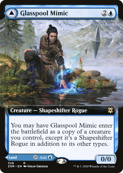 Glasspool Mimic // Glasspool Shore (ZNR-328) - Zendikar Rising: (Extended Art)