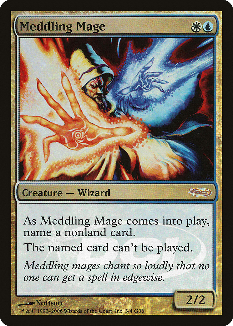 Meddling Mage (G06-003) - Judge Gift Cards 2006 Foil