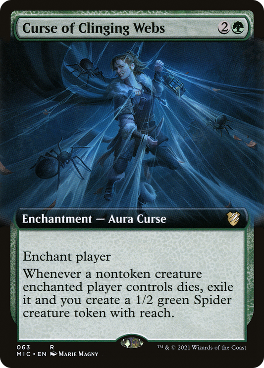 Curse of Clinging Webs (Extended Art) (MIC-063) - Midnight Hunt Commander: (Extended Art)