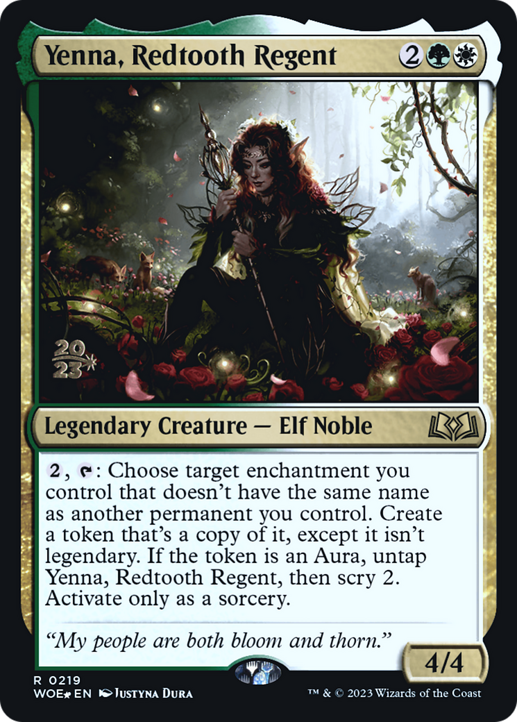 Yenna, Redtooth Regent (PWOE-219S) - Wilds of Eldraine Promos Foil