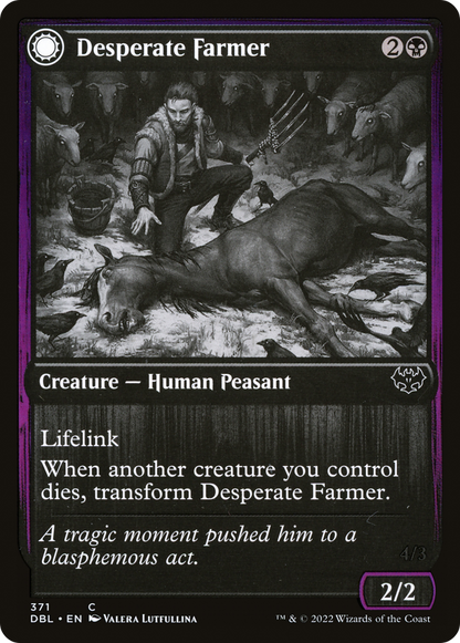 Desperate Farmer // Depraved Harvester (DBL-371) - Innistrad: Double Feature: (Double Faced Transform)