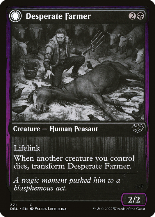 Desperate Farmer // Depraved Harvester (DBL-371) - Innistrad: Double Feature: (Double Faced Transform) Foil