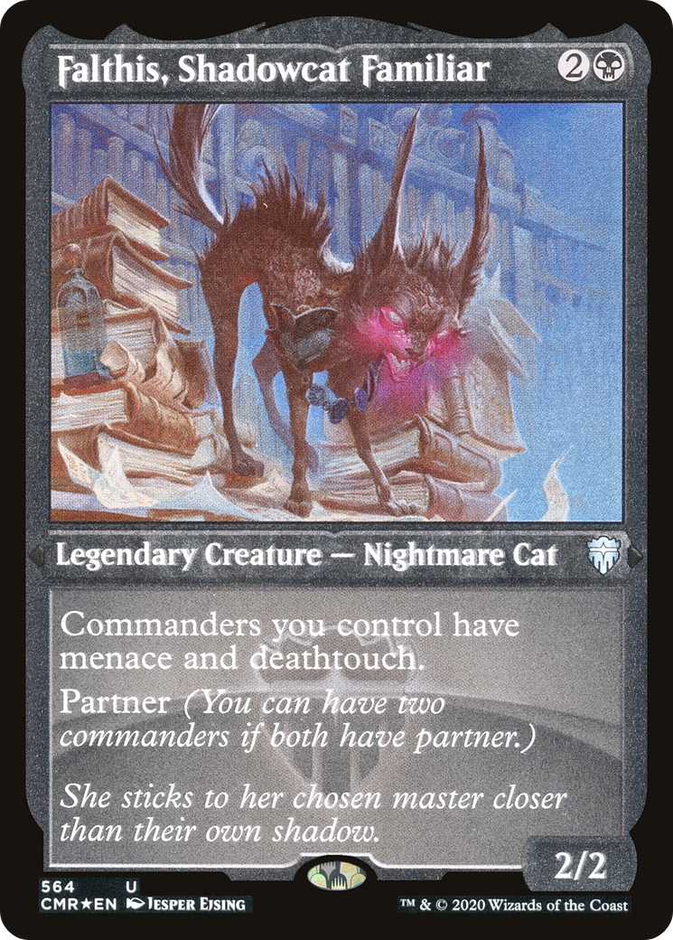 Falthis, Shadowcat Familiar (CMR-564) - Commander Legends Etched Foil