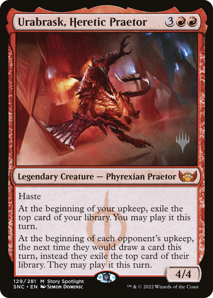 Urabrask, Heretic Praetor (PSNC-129P) - Streets of New Capenna Promos