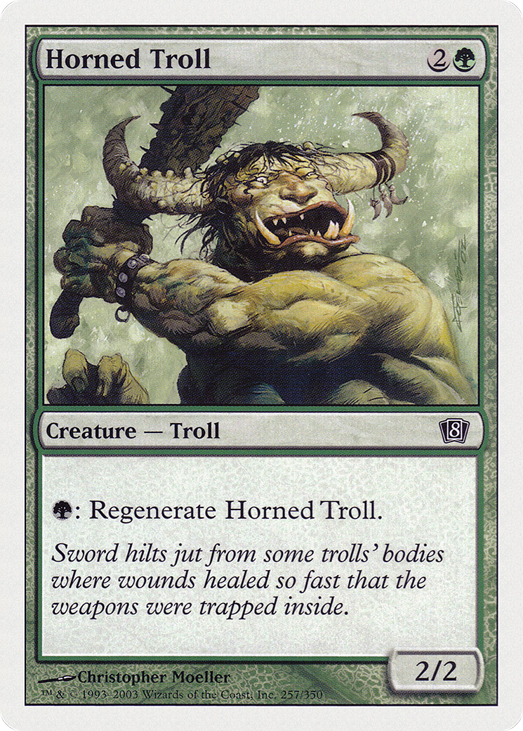 Horned Troll (8ED-257) - Eighth Edition