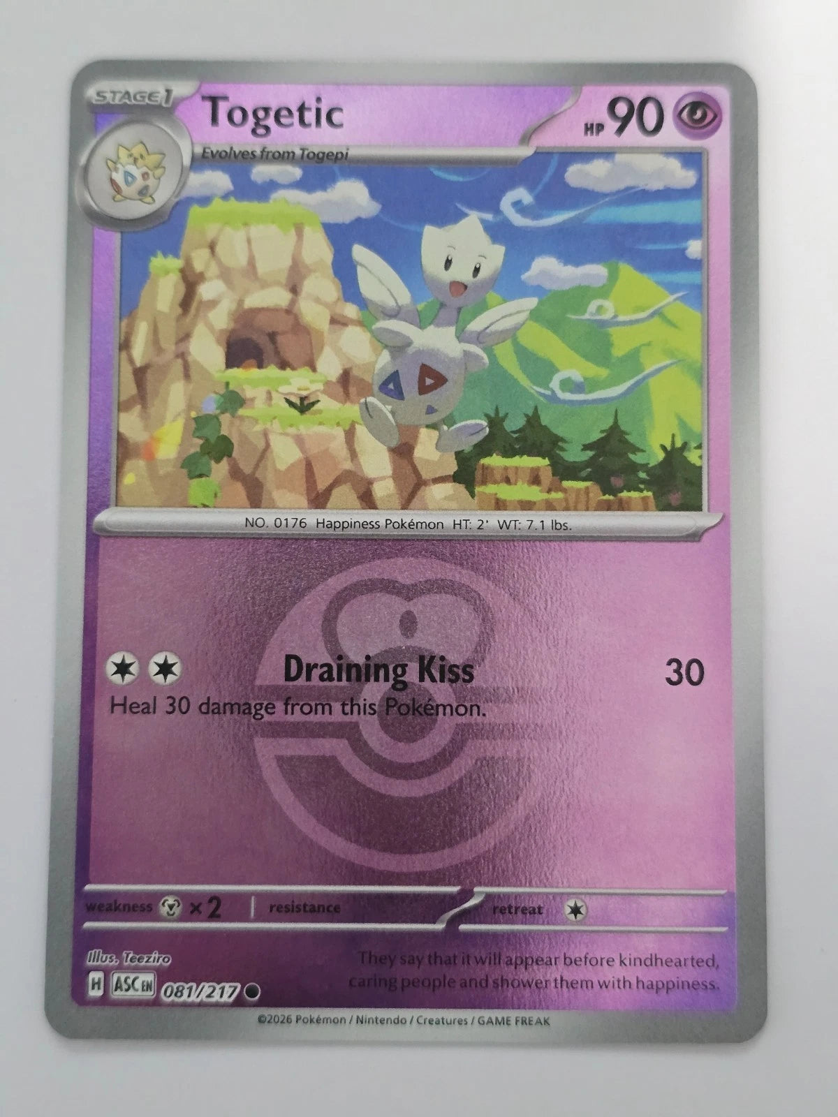 Togetic (Love Ball) (81) - ME Ascended Heroes Reverse Holofoil - Common