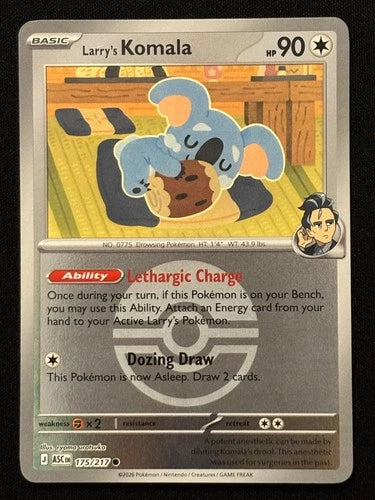 Larry's Komala (Poke Ball) (175/null) - ME Ascended Heroes Reverse Holofoil - Common