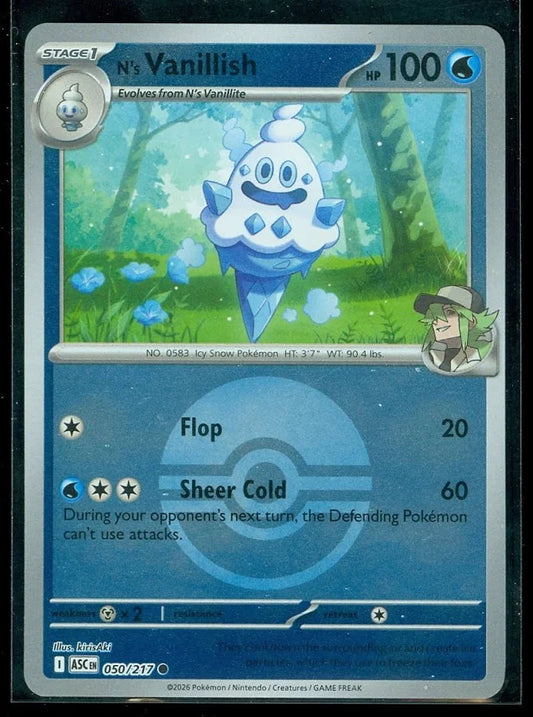 N's Vanillish (Poke Ball) (50/null) - ME Ascended Heroes Reverse Holofoil - Common